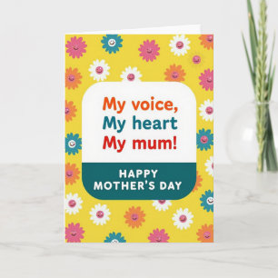 Tarjeta floral para el día de mi mamá