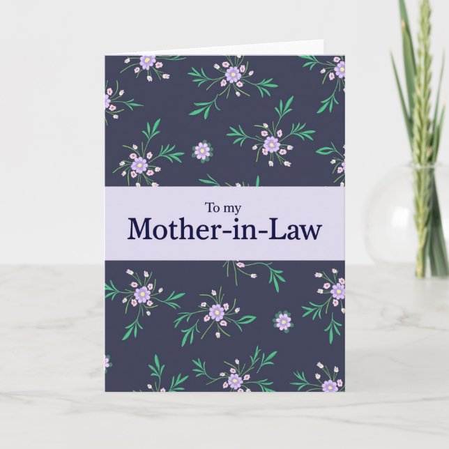 Tarjeta Floral para la Suegra (Anverso)