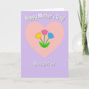Tarjeta Floral para Madre de las Hijas