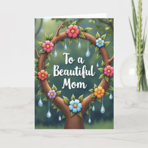 Tarjeta floral para mamá