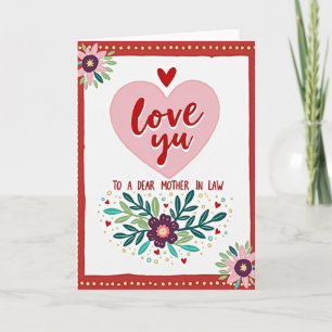 Tarjeta floral para suegra