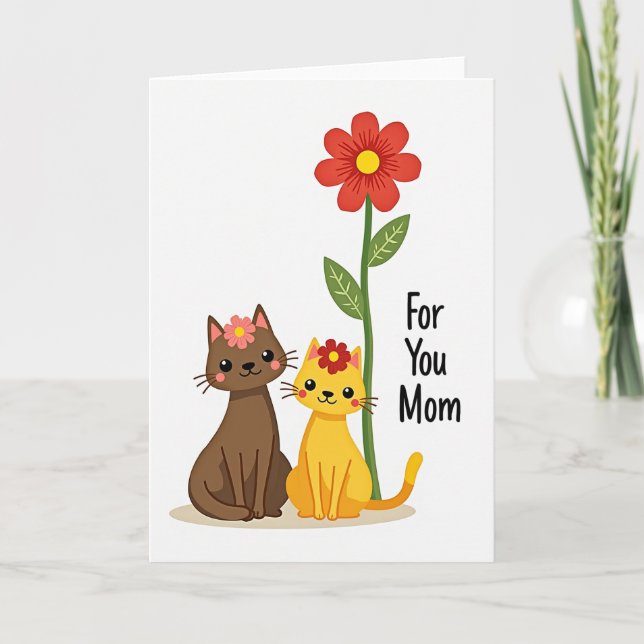 Tarjeta floral para ti mamá (Anverso)