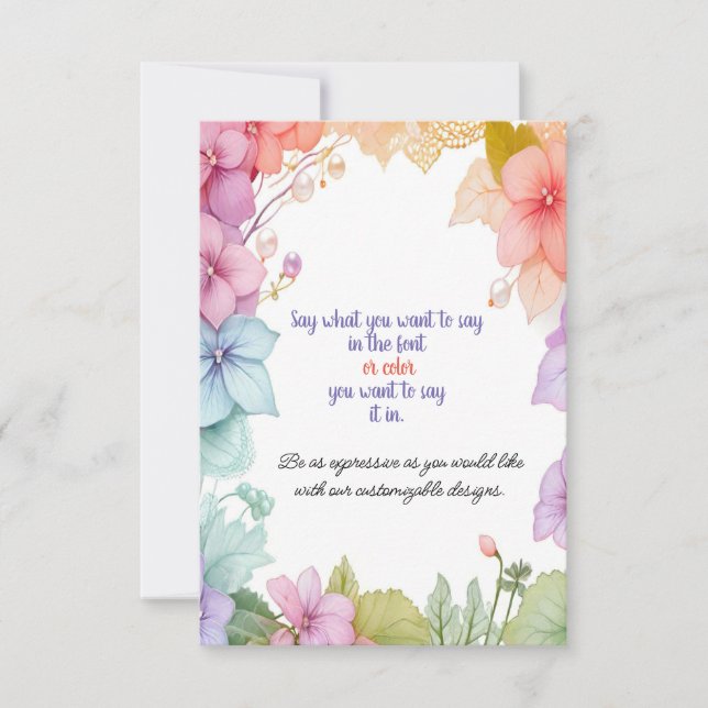 Tarjeta Floral Pastel (Anverso)