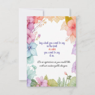 Tarjeta Floral Pastel