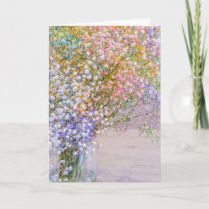 Tarjeta floral pastel para cualquier ocasión