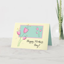 Tarjeta Floral Pastel para el Día de la Madre con