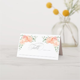 Tarjeta Floral Peach and Pink Watercolor