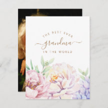 Tarjeta floral personalizada del día de la madre p