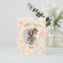 Tarjeta floral personalizada "La mejor mamá del mu