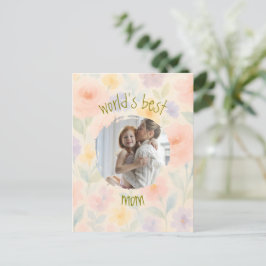 Tarjeta floral personalizada "La mejor mamá del mu