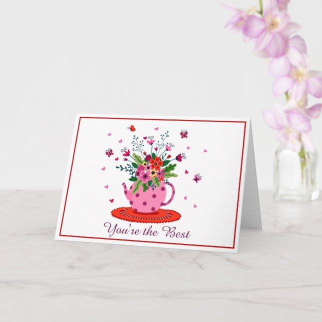 Tarjeta Floral personalizado (Orquídea)