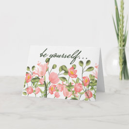 Tarjeta Floral Personalizado rosa para el valor