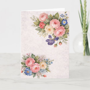 Tarjeta Floral Personalizado Rústico Vintage             