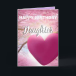 Tarjeta Floral Pink Happy Birday Daughter<br><div class="desc">Encontrar las palabras adecuadas para expresar tus sentimientos hacia tu hija puede ser un reto. Nuestra tarjeta de hija Floral Pink Happy Birthday Daughter viene con un mensaje reflexivo que transmite tu amor y admiración hacia tu hija. El mensaje dentro de la tarjeta está escrito en un hermoso tipo de...</div>