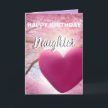 Tarjeta Floral Pink Happy Birday Daughter<br><div class="desc">Encontrar las palabras adecuadas para expresar tus sentimientos hacia tu hija puede ser un reto. Nuestra tarjeta de hija Floral Pink Happy Birthday Daughter viene con un mensaje reflexivo que transmite tu amor y admiración hacia tu hija. El mensaje dentro de la tarjeta está escrito en un hermoso tipo de...</div>
