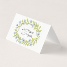 Tarjeta floral plegada para mesa de fiesta