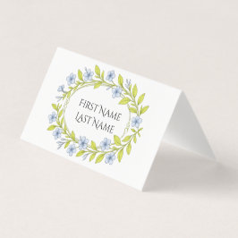 Tarjeta floral plegada para mesa de fiesta