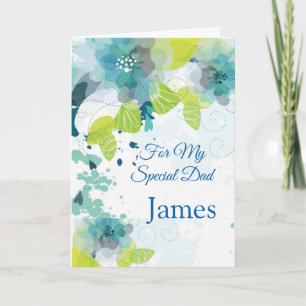 Tarjeta Floral Print Custom Name Card-Tarjeta de d
