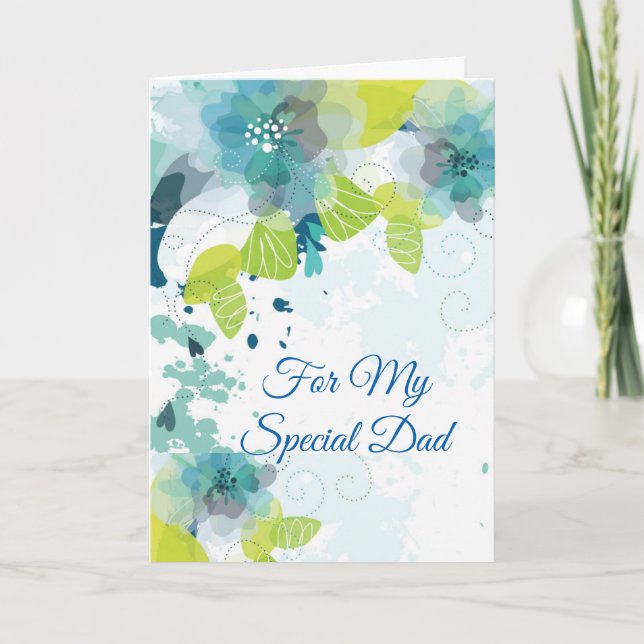 Tarjeta Floral Print Custom Name Card-Tarjeta de d (Anverso)