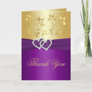 Tarjeta Floral Purple and Gold