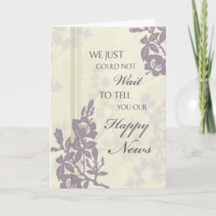 Tarjeta floral púrpura de la invitación de la fuga