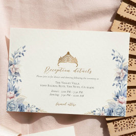 Tarjeta Floral Quinceañera oro Tiara