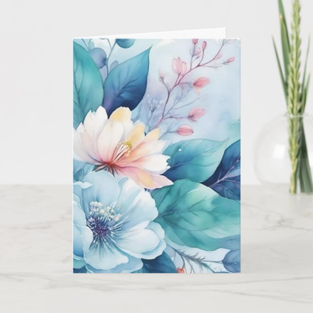 Tarjeta Floral recuperarse pronto (Anverso)