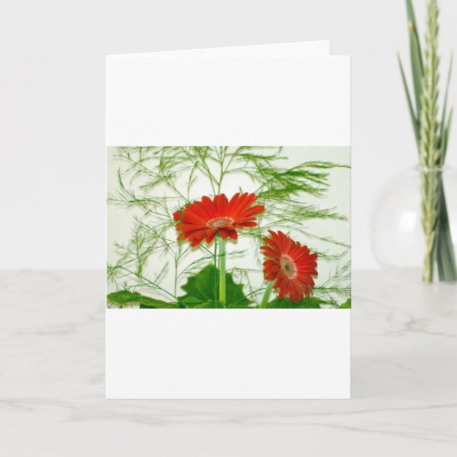 Tarjeta Floral roja (Anverso)