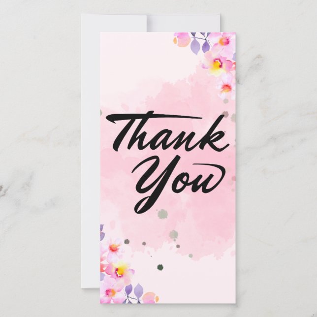 Tarjeta Floral Rosa (Anverso)