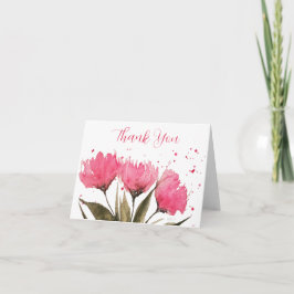 Tarjeta Floral rosa acuarela