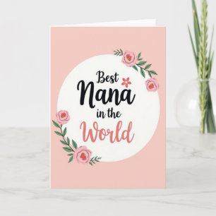 Tarjeta Floral Rosa de Sweet Nanas
