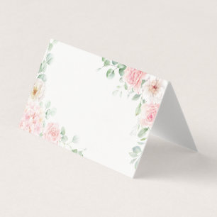 Tarjeta Floral rosa Hidrangea Bloom Place Card Decoración