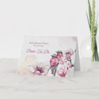 Floral Rosa Magnolia Aves Ducha Bridal
