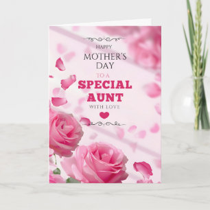 Tarjeta Floral Rosa Suave Elegante Especial Día de la Madr