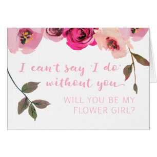 Tarjeta floral rosada de la oferta de la boda del