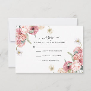 Tarjeta Floral RSVP   Annabeth