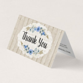 Tarjeta Floral rústica de madera y acuarela bohemia gracia