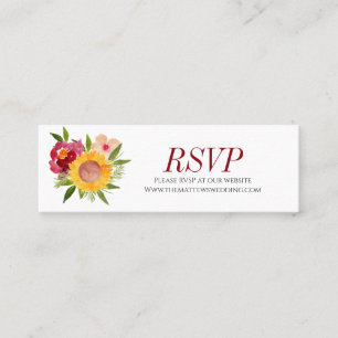 Tarjeta floral rústica del Web site del rvsp del