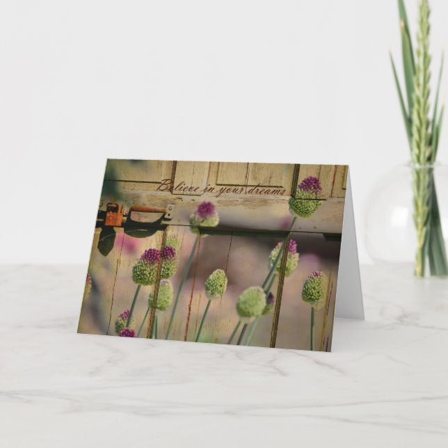 Tarjeta Floral rústico inspirada (Anverso)