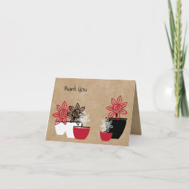 Tarjeta Floral simple de agradecimiento