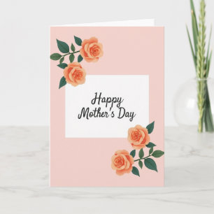 Tarjeta floral sincera para mamá