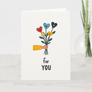 Tarjeta floral sincera para ti