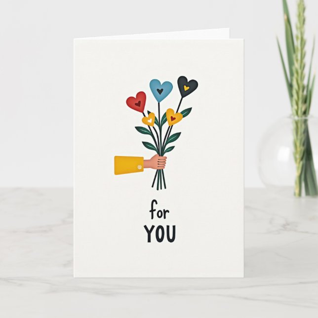 Tarjeta floral sincera para ti (Anverso)