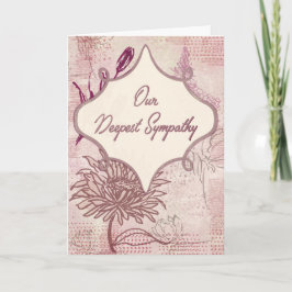 Tarjeta Floral Sketches — Blush Sympathy Card
