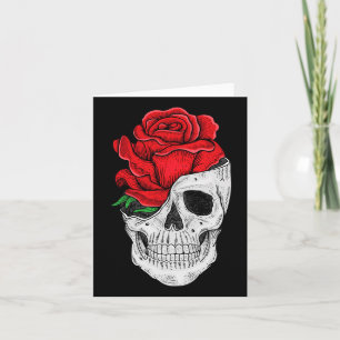 Tarjeta Floral Skull Graphic Tees - Halloween Floral Skull