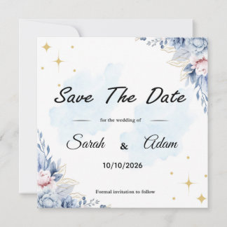 Tarjeta floral suave