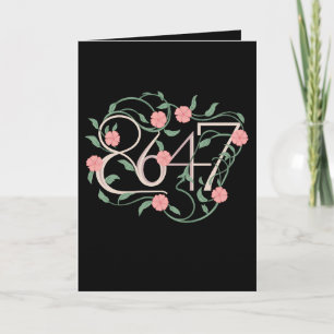 Tarjeta Floral sutil Anti Trump 8647 86 47 Boho