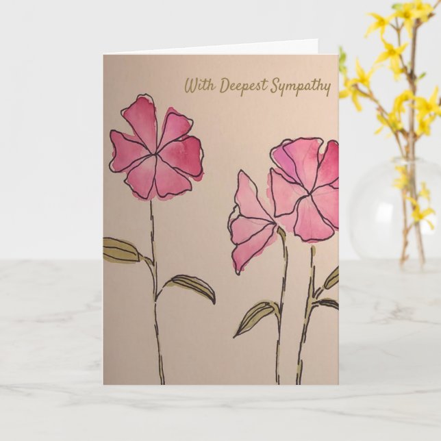 Tarjeta Floral Sympathy Card (Blank Inside) (flor amarilla)