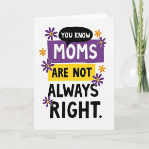 Tarjeta floral "Te conozco mamá"