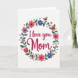 Tarjeta floral Te Quiero Mamá